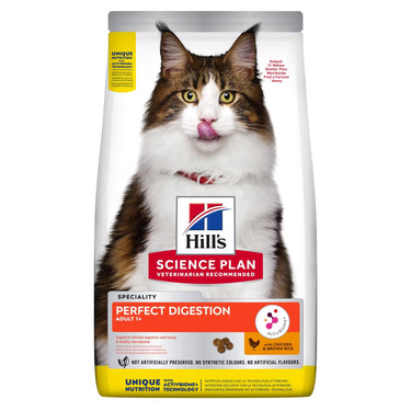 Hill’s Science Plan Perfect Digestion Adult 1+ Cat Food with Chicken & Brown Rice (3kg) (EXP: 02.26)